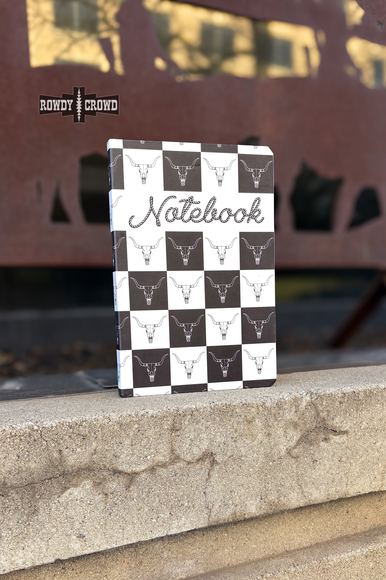 Checkered Skull Notebook