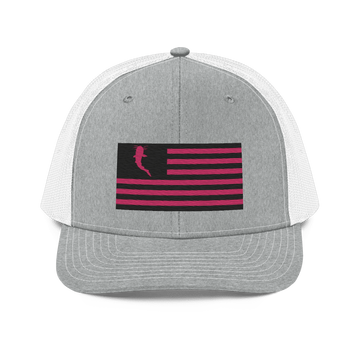 Flag Embroidered Neon Pink (Snapback)