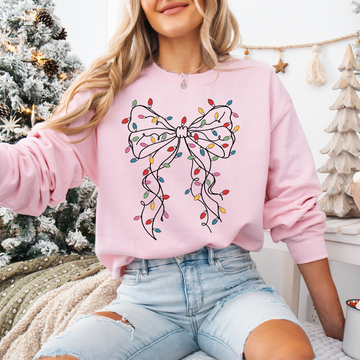 Coquette Christmas Lights Bow