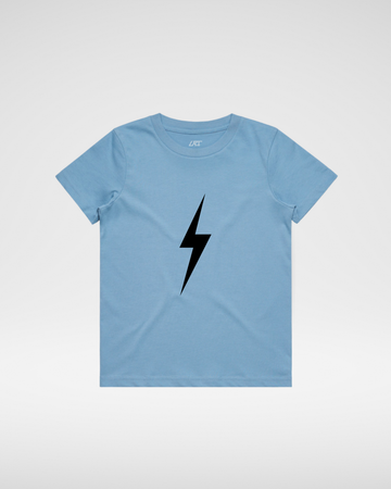 DARK NAVY BOLT TEE - CLOUD BLUE