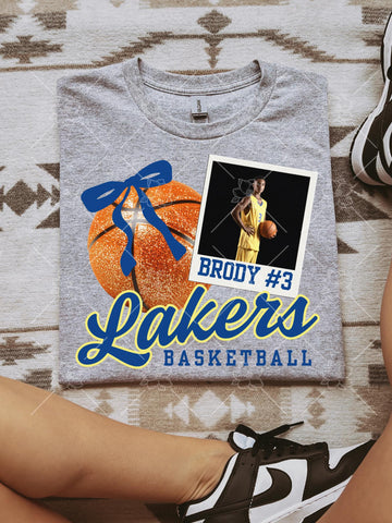 Custom Glitter Basketball Polaroid- Multiple Styles PLEASE READ DESCRIPTION