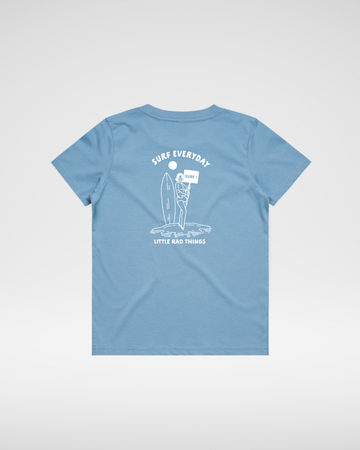 SURFS UP GIRL TEE - CLOUD BLUE