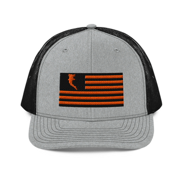 Flag Embroidered Neon Orange (Snapback)