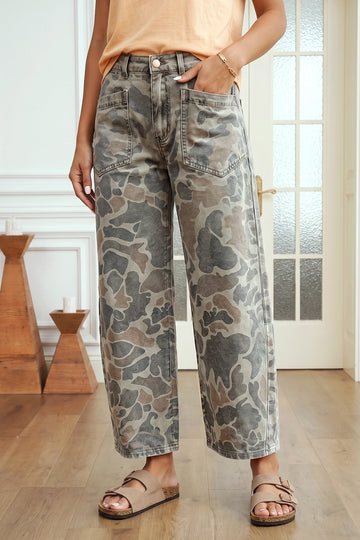 Camouflage Ankle Length Jeans