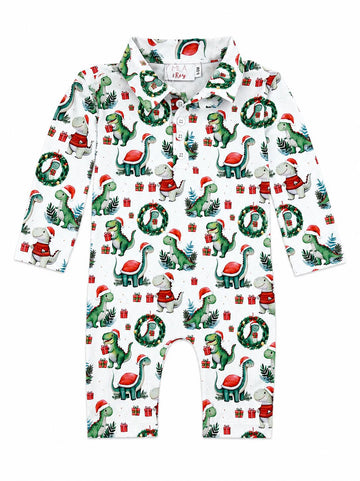 Santa Saurus L/S Polo One-Piece