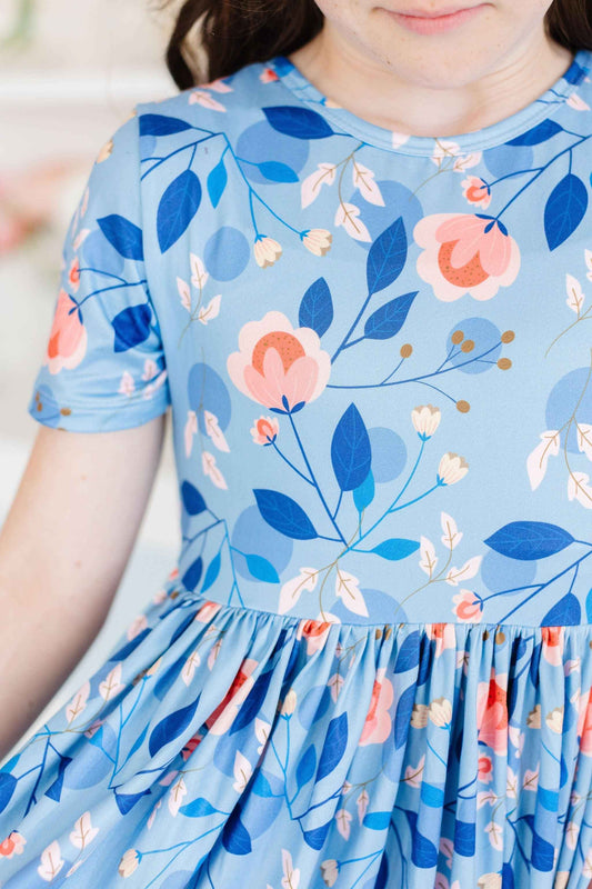 Country Blooms S/S Pocket Twirl Dress