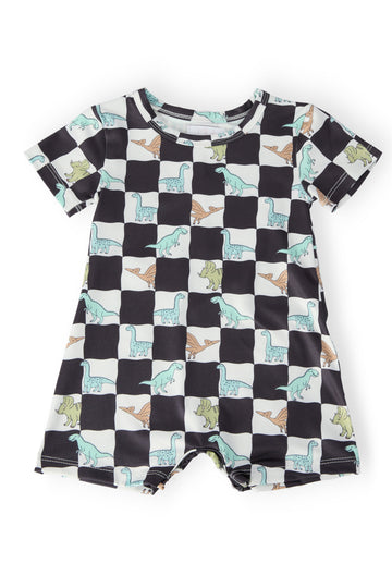 Dino Checkers S/S Shorty One-Piece