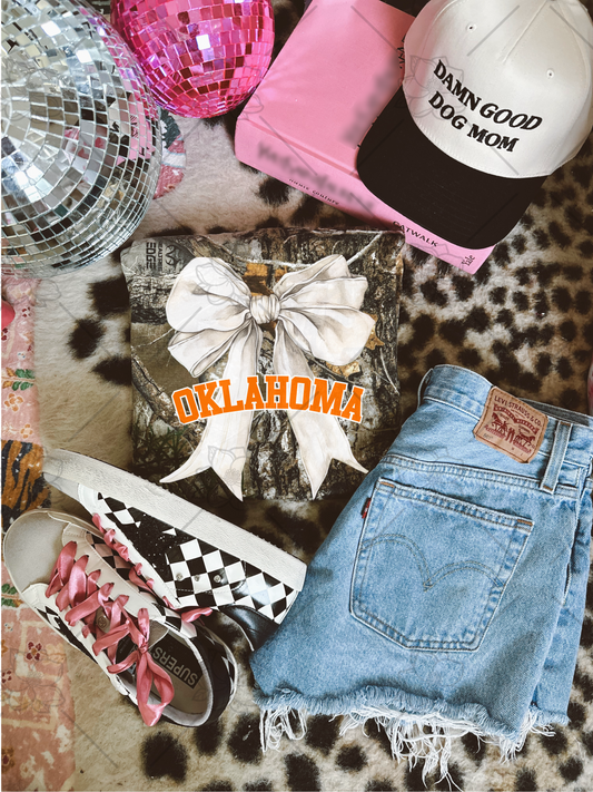 Camo state/team custom tee