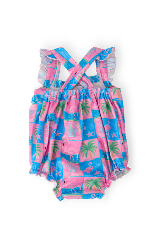 Flock Star Ruffle Cross Back Romper