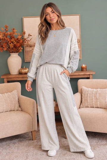 Lounging in Lace Grey Set