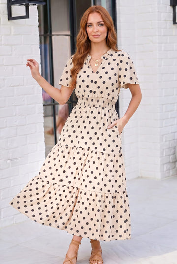 Spotted Something Sweet: Polka Dot Midi Dress