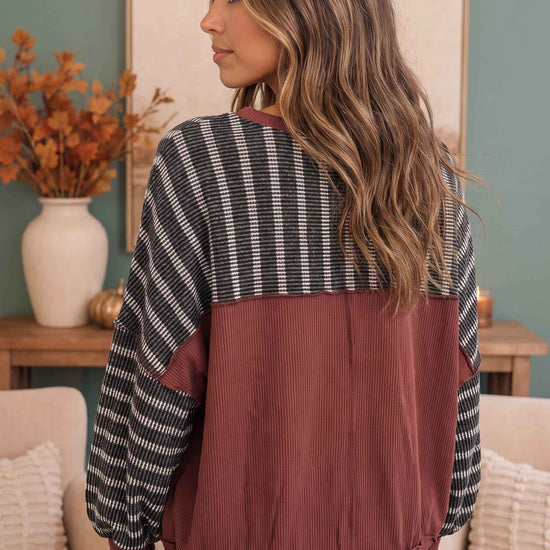 Perfect Plum Striped Sweater