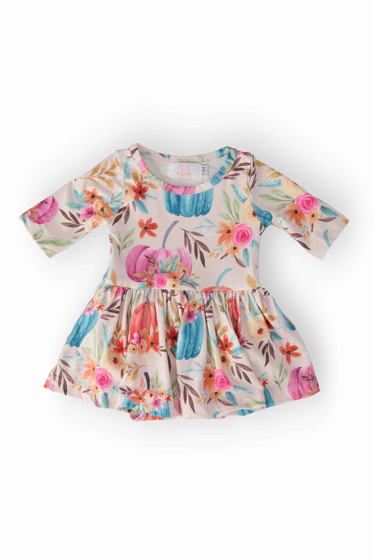 Harvest Blooms 3/4 Sleeve Twirl Bodysuit