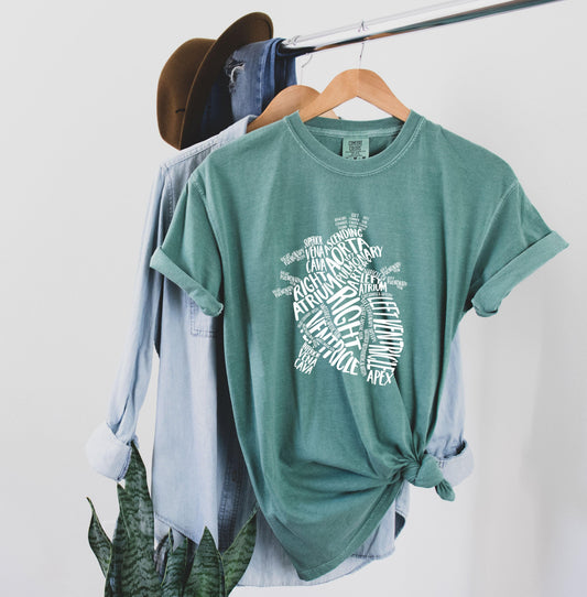 Heart Anatomy Comfort Colors T Shirt