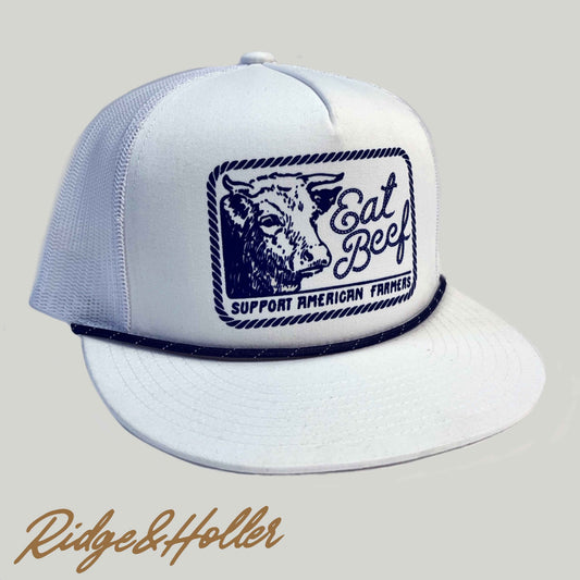 Eat Beef white/navy