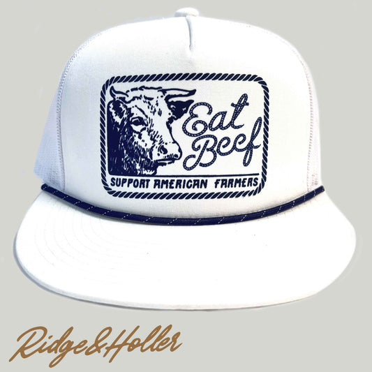 Eat Beef white/navy