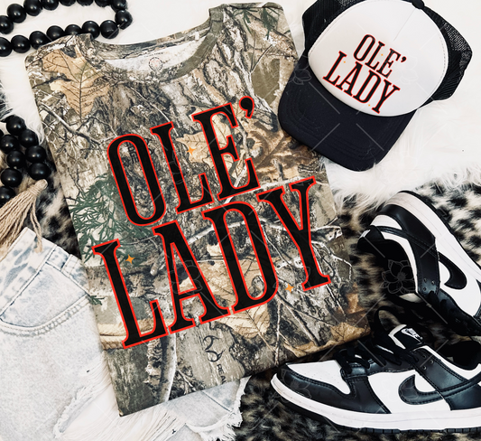 Ole Lady - Camo Tee