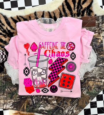 Caffeine & Chaos Tees- Multiple Styles