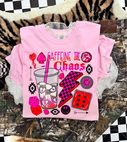 Caffeine & Chaos Tees- Multiple Styles