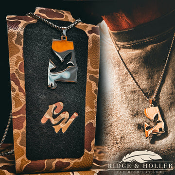 Alabama Duck- Stainless Steel Necklace and Pendant States Series