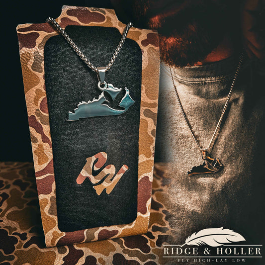 Kentucky Duck- Stainless Steel Necklace and Pendant States Series
