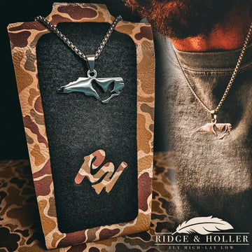 North Carolina Duck- Stainless Steel Necklace and Pendant States Series