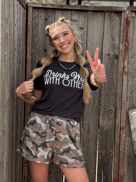 Camo Print Shorts