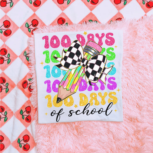 100 Days of School FAUX Glitter Adult - Multiple Styles
