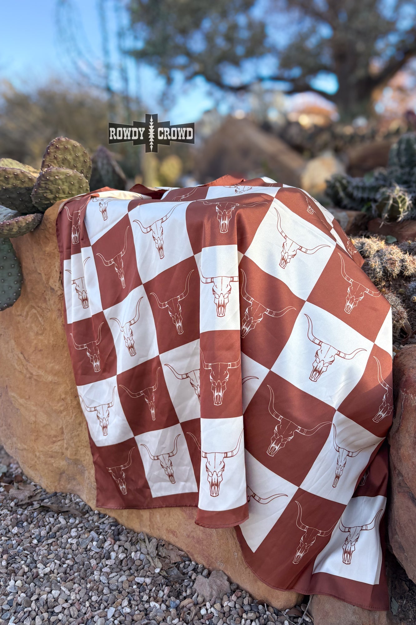 RUST Checkered Skull Wild Rag