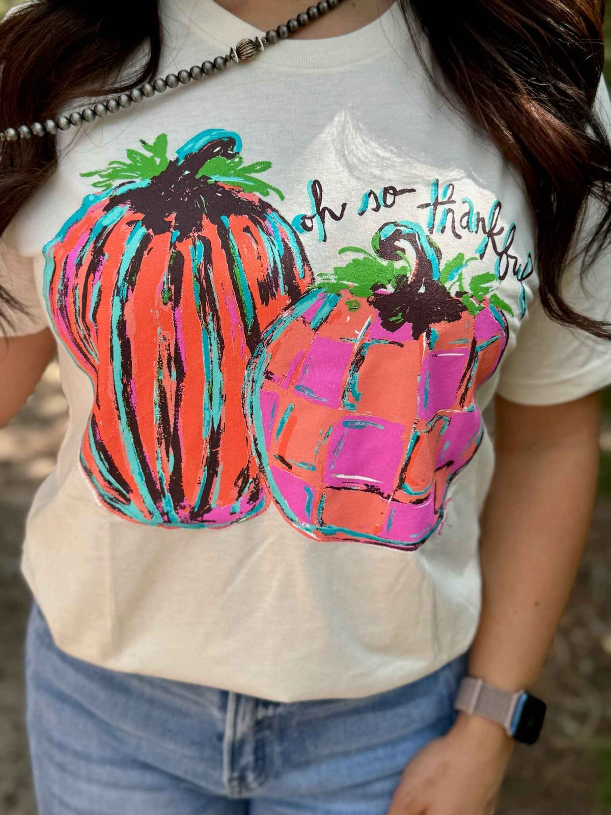 Callie Ann Stelter Oh So Thankful Pumpkins Short Sleeve Tee