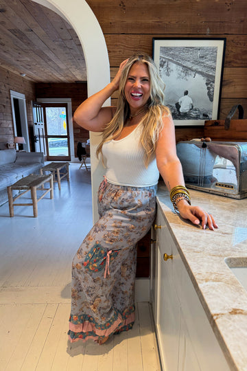 Flowy Floral Boomer Pants