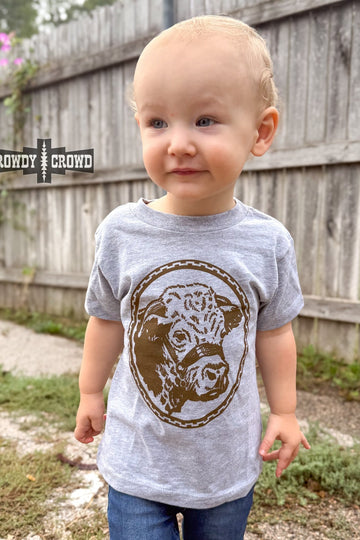 KIDS Happy Hereford Tee- BROWN