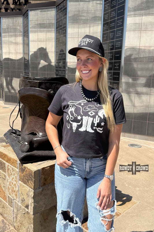 Western Collage Boxy Tee