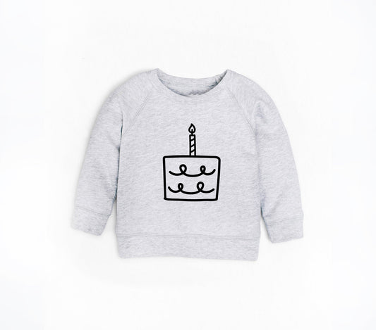One Birthday Cake 1st birthday party Toddler Organic cotton French Terry sweatshirt