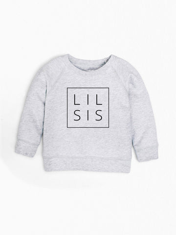 Organic Cotton Lil Sis Toddler French Terry Sweatshirt