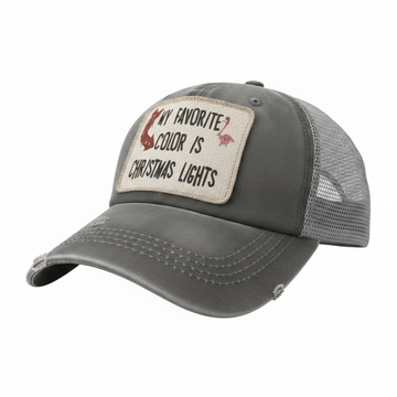 My Favorite Color is Christmas Lights Trucker Hat