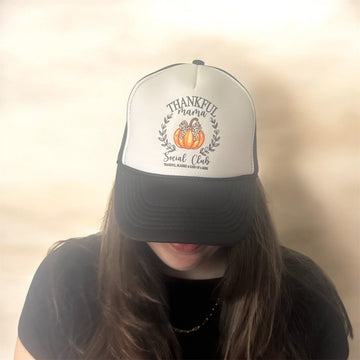 "Thankful Mama Social Club Thankful, Blessed, and Kind of a mess" Fall Seasonal