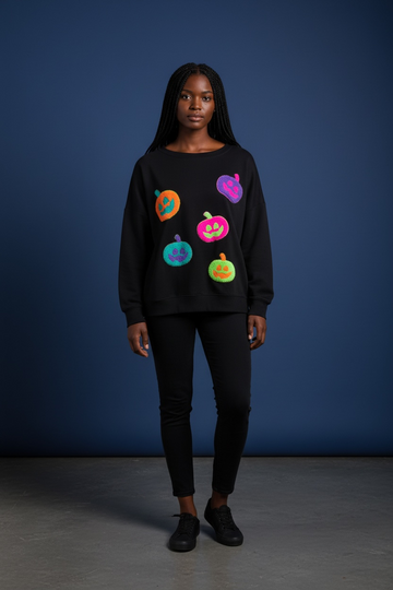 Neon Halloween Pumpkin Sweatshirt