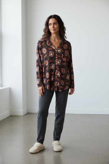 Halloween Themed Pajama Top