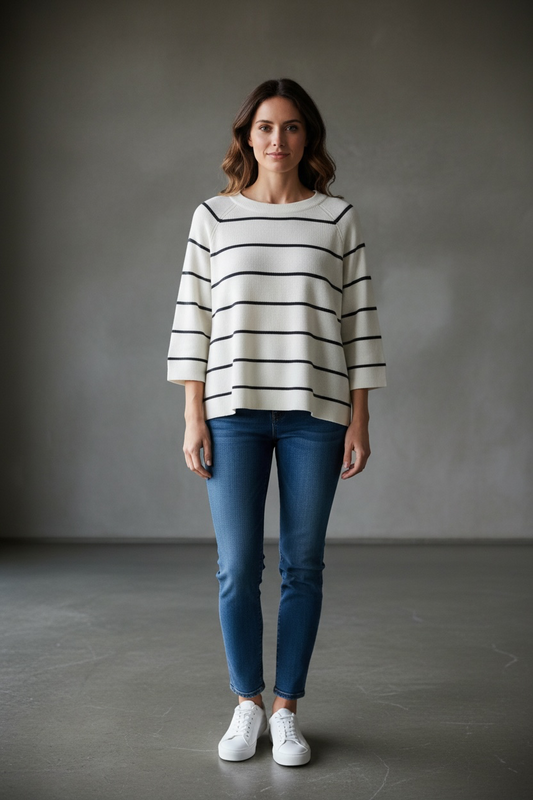 Striped Black & White Sweater