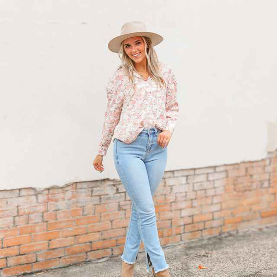 The Kathryn Button Down Floral Top