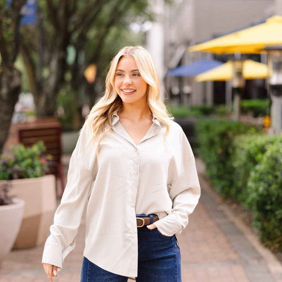 The Kathryn Button-Up, Grey