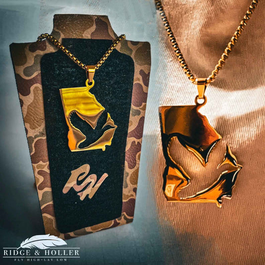 Georgia Duck- Stainless Steel Necklace and Pendant States Series