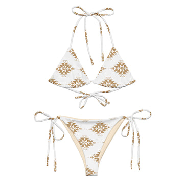 Gold Aztec string bikini
