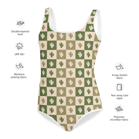 Desert Grid Youth Swimsuit