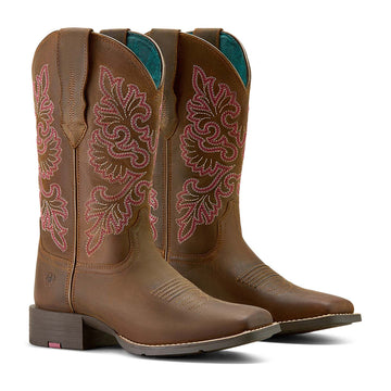 Ariat Women's Round Up Wide Square Toe StretchFit Boots