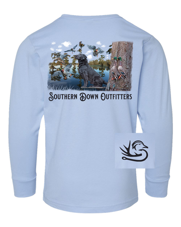 Black Lab Swamp Long Sleeve Youth Tee