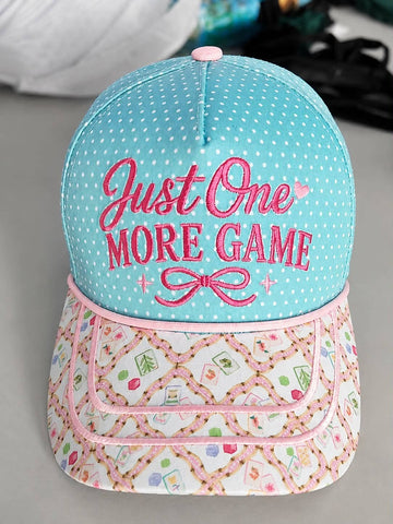 Just One More Game Mahjong Embroidered 3D Hat
