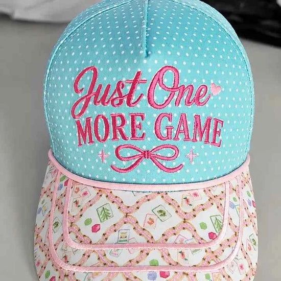 Mahjong Cap for Game Lovers - Just One More Game