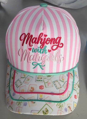 Mahjong with Mahgirls Embroidered 3D Hat
